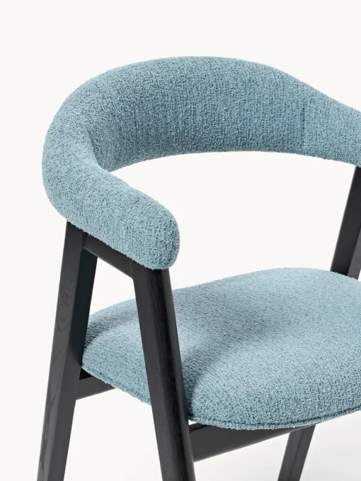 Hot Silla con reposabrazos tapizada en tejido bouclé Nik Sillas Con Reposabrazos|Sillas