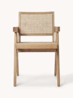 Sillas De Madera|Sillas Con Reposabrazos></noscript>Westwing Collection Silla con repozabrazos de tejido vienés Sissi Madera de roble clara, beige claro