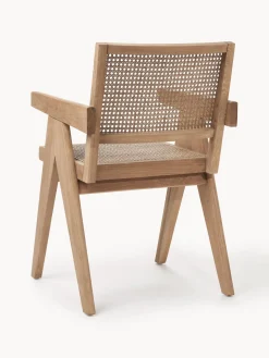 Sillas De Madera|Sillas Con Reposabrazos></noscript>Westwing Collection Silla con repozabrazos de tejido vienés Sissi Madera de roble clara, beige claro