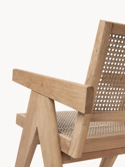 Sillas De Madera|Sillas Con Reposabrazos></noscript>Westwing Collection Silla con repozabrazos de tejido vienés Sissi Madera de roble clara, beige claro
