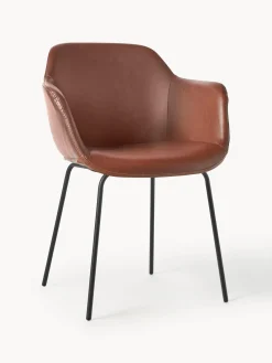 Outlet Silla de cuero sintético con reposabrazos Fiji Sillas Con Reposabrazos|Sillas