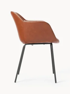 Outlet Silla de cuero sintético con reposabrazos Fiji Sillas Con Reposabrazos|Sillas