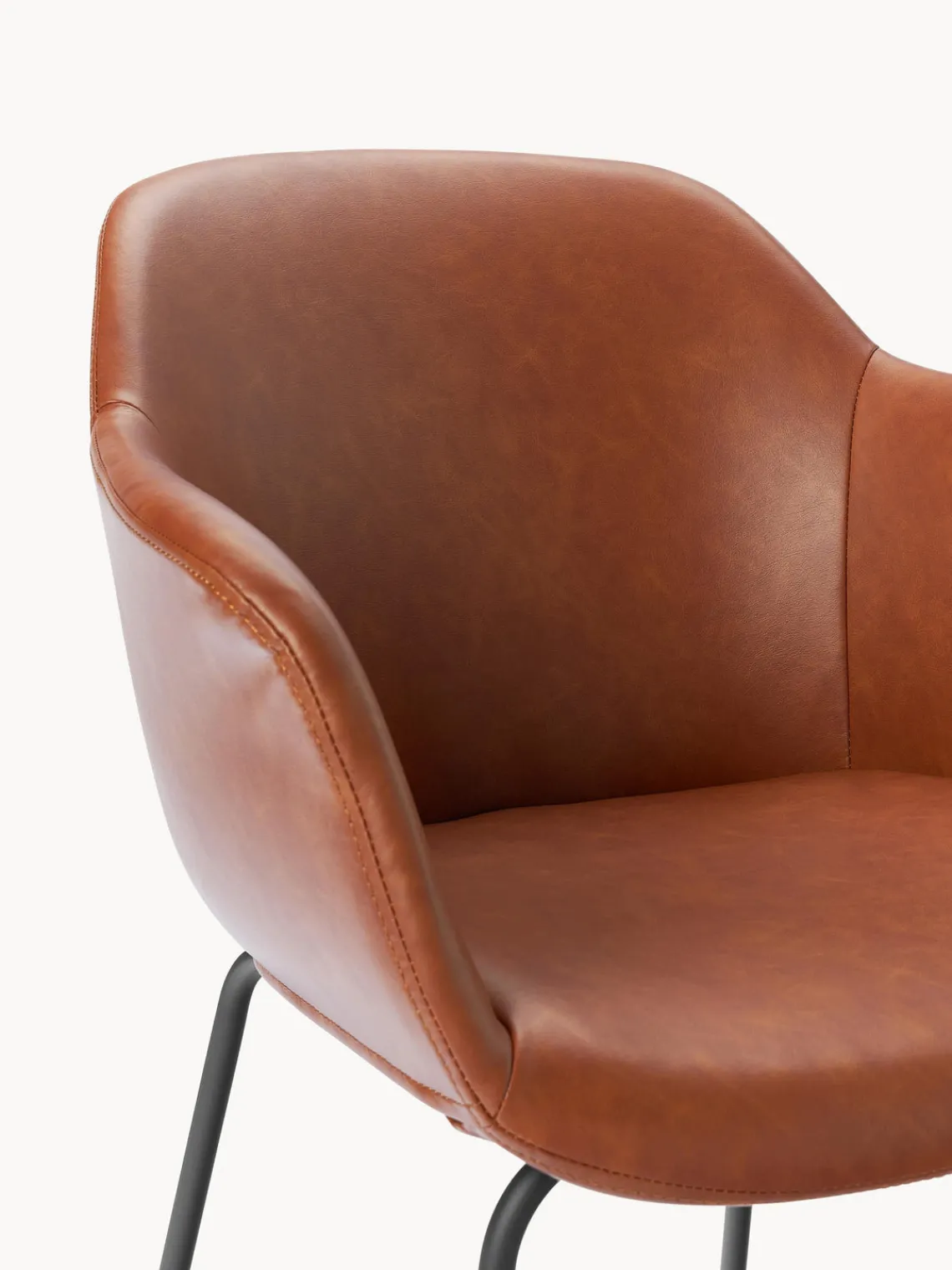 Outlet Silla de cuero sintético con reposabrazos Fiji Sillas Con Reposabrazos|Sillas