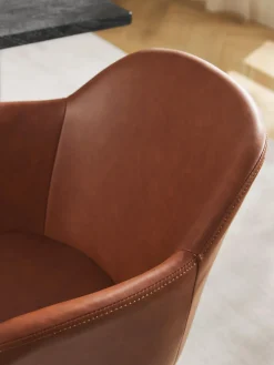 Outlet Silla de cuero sintético con reposabrazos Fiji Sillas Con Reposabrazos|Sillas