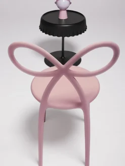 Sillas De Jardín|Sillas De Jardí­N></noscript>Qeeboo Silla de diseño Ribbon Rosa claro mate