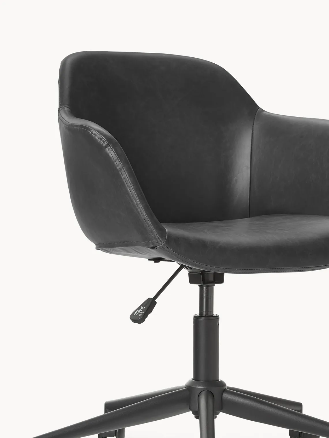 Clearance Silla de escritorio con asiento estrecho de cuero sintético Fiji Sillas De Escritorio|Sillas De Escritorio