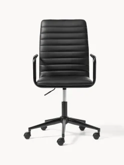 Sillas De Escritorio|Sillas De Escritorio></noscript> Silla de escritorio de cuero sintético Winslow, ajustable en altura Cuero sintético negro