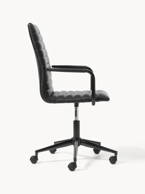 Sillas De Escritorio|Sillas De Escritorio> Silla de escritorio de cuero sintético Winslow, ajustable en altura Cuero sintético negro
