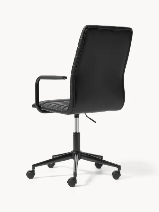 Sillas De Escritorio|Sillas De Escritorio> Silla de escritorio de cuero sintético Winslow, ajustable en altura Cuero sintético negro