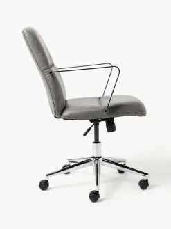 Sillas De Escritorio|Sillas De Escritorio></noscript>Westwing Collection Silla de escritorio de cuero sintético con reposabrazos Reto, altura regulable Cuero sintético gris