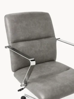Sillas De Escritorio|Sillas De Escritorio></noscript>Westwing Collection Silla de escritorio de cuero sintético con reposabrazos Reto, altura regulable Cuero sintético gris