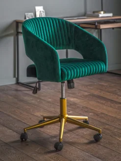 Discount Silla de escritorio de terciopelo regulable en altura Murray Sillas De Escritorio|Sillas De Escritorio