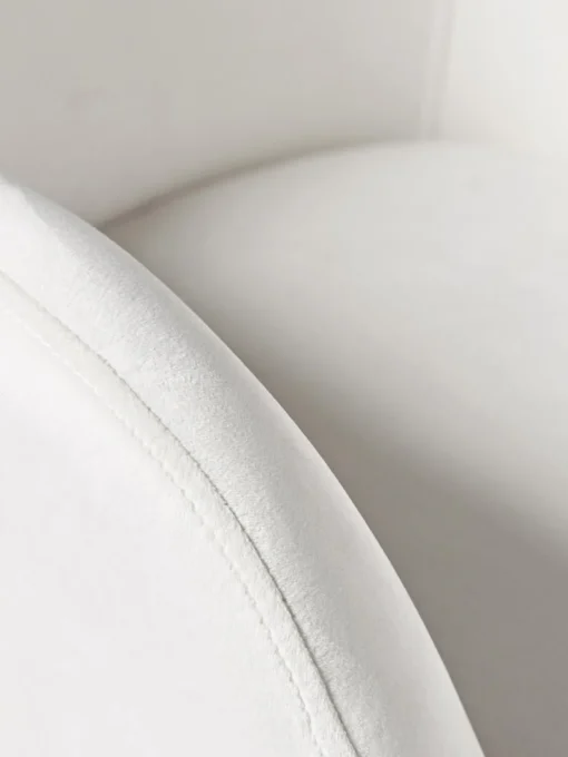 Sillas De Escritorio|Sillas De Escritorio>Westwing Collection Silla de escritorio de terciopelo Lucie Terciopelo blanco, dorado