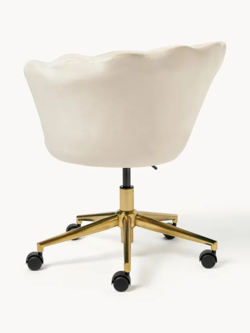 Sillas De Escritorio|Sillas De Escritorio>Westwing Collection Silla de escritorio de terciopelo con reposabrazos Oyster, altura regulable