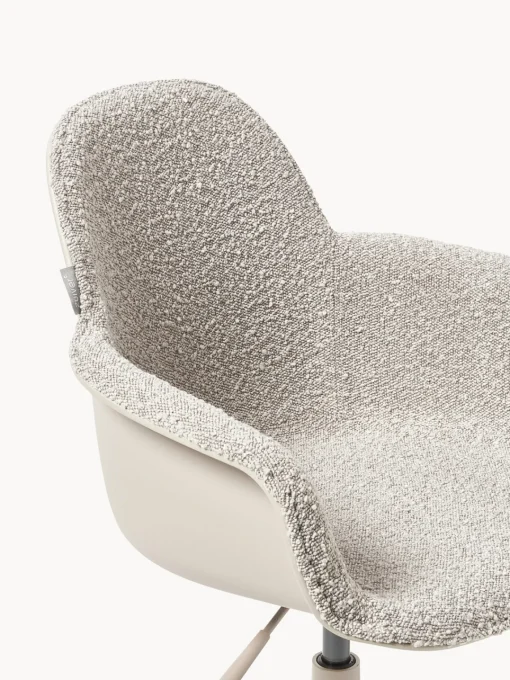 Outlet Silla de escritorio en tejido bouclé Albert, regulable en altura Sillas De Escritorio|Sillas De Escritorio