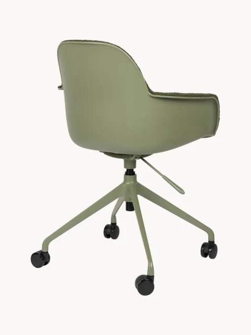 Sillas De Escritorio|Sillas De Escritorio>Zuiver Silla de escritorio en tejido bouclé Albert, regulable en altura Bouclé verde