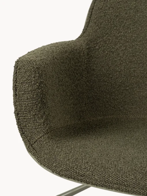 Sillas De Escritorio|Sillas De Escritorio>Zuiver Silla de escritorio en tejido bouclé Albert, regulable en altura Bouclé verde