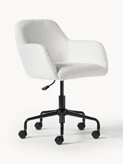 Sale Silla de escritorio en tejido bouclé Lucie Sillas De Escritorio|Sillas De Escritorio