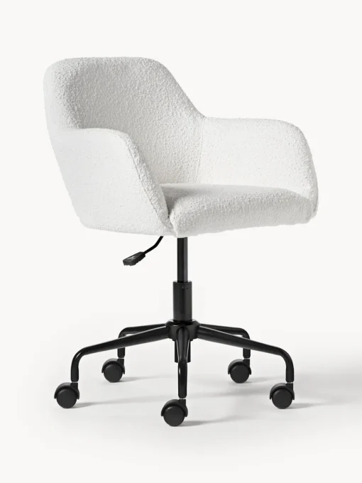 Sale Silla de escritorio en tejido bouclé Lucie Sillas De Escritorio|Sillas De Escritorio