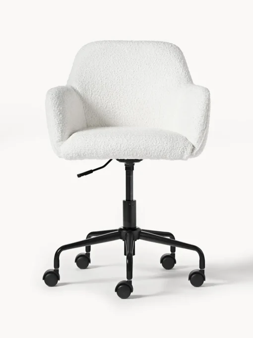 Sale Silla de escritorio en tejido bouclé Lucie Sillas De Escritorio|Sillas De Escritorio