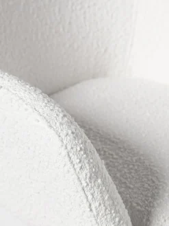 Sillas De Escritorio|Sillas De Escritorio></noscript>Westwing Collection Silla de escritorio en tejido bouclé Lucie Bouclé blanco, dorado