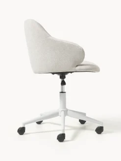 Sillas De Escritorio|Sillas De Escritorio></noscript> Silla de escritorio tapizada regulable en altura Einara Tejido gris claro