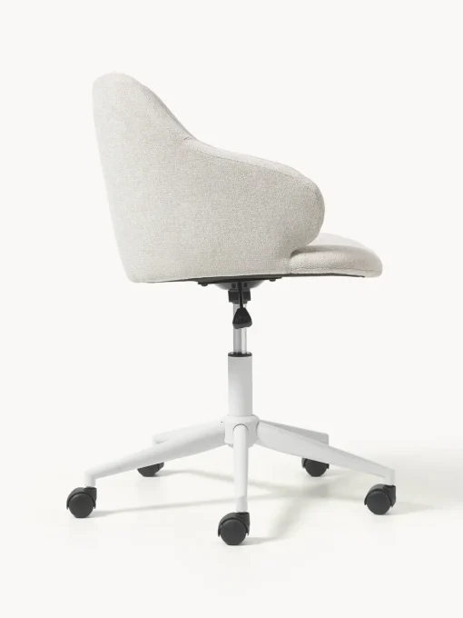 Sillas De Escritorio|Sillas De Escritorio> Silla de escritorio tapizada regulable en altura Einara Tejido gris claro