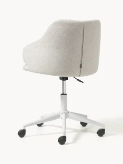 Sillas De Escritorio|Sillas De Escritorio></noscript> Silla de escritorio tapizada regulable en altura Einara Tejido gris claro
