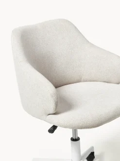 Sillas De Escritorio|Sillas De Escritorio></noscript> Silla de escritorio tapizada regulable en altura Einara Tejido gris claro