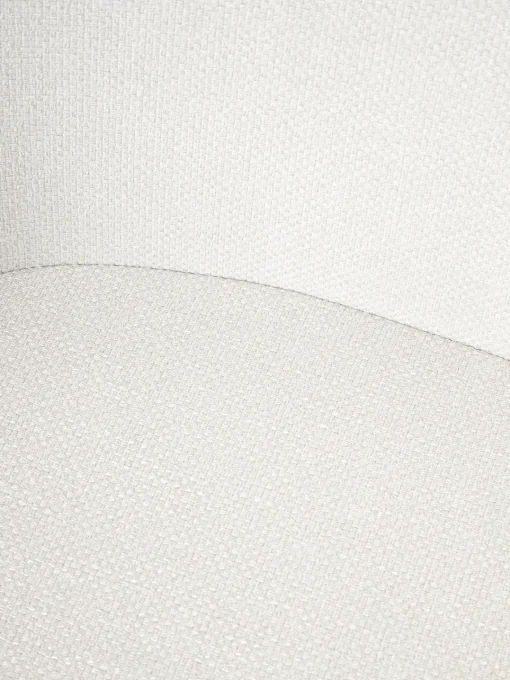 Sillas De Escritorio|Sillas De Escritorio>Westwing Collection Silla de escritorio tapizada con asiento estrecho Fiji Tejido blanco crema