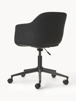 Sillas De Escritorio|Sillas De Escritorio></noscript>Westwing Collection Silla de escritorio tapizada con asiento estrecho Fiji Tejido negro