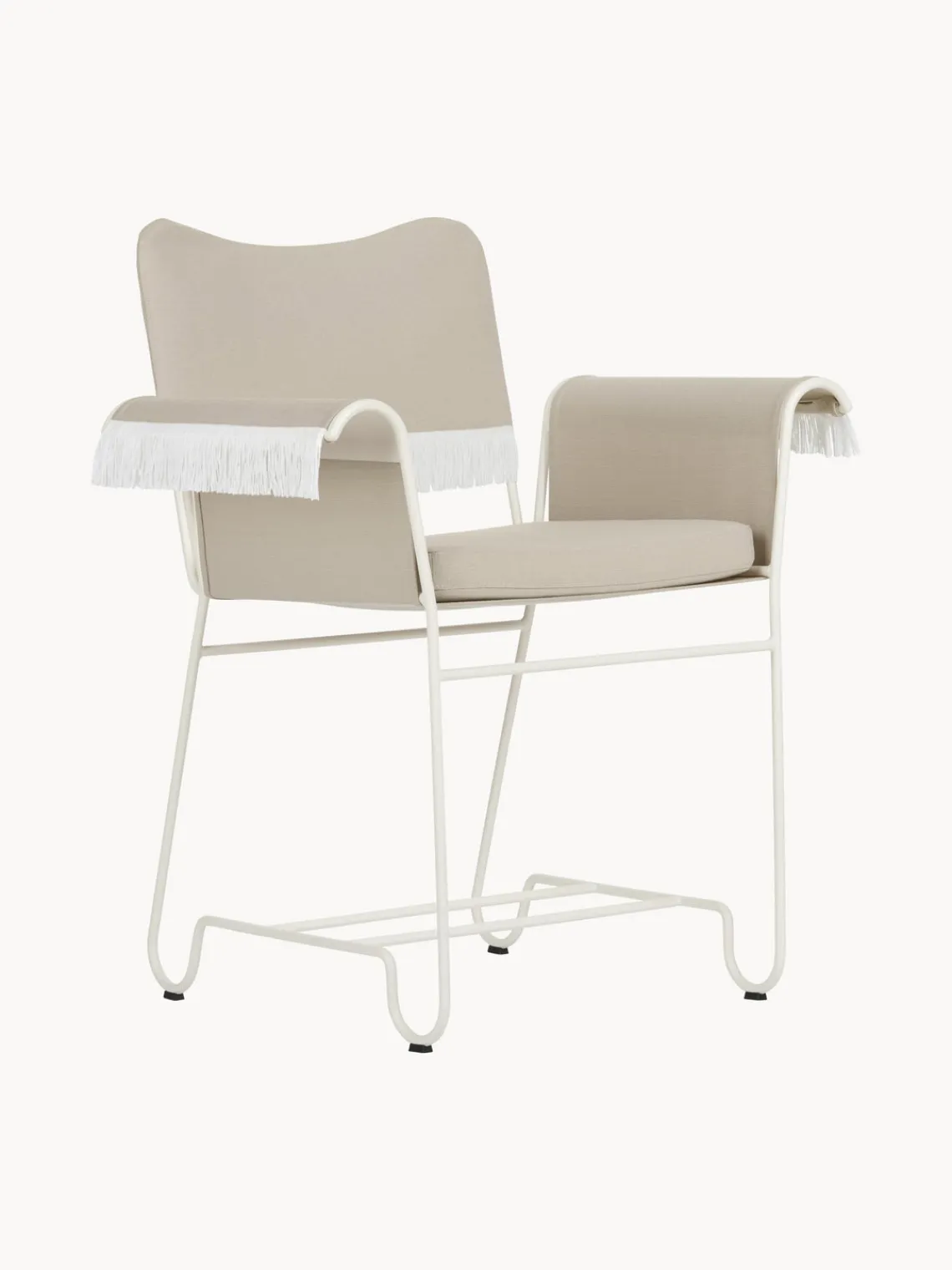 Sillas De Jardín|Sillas De JardíN>GUBI Silla de jardín con flecos Tropique Blanco, beige
