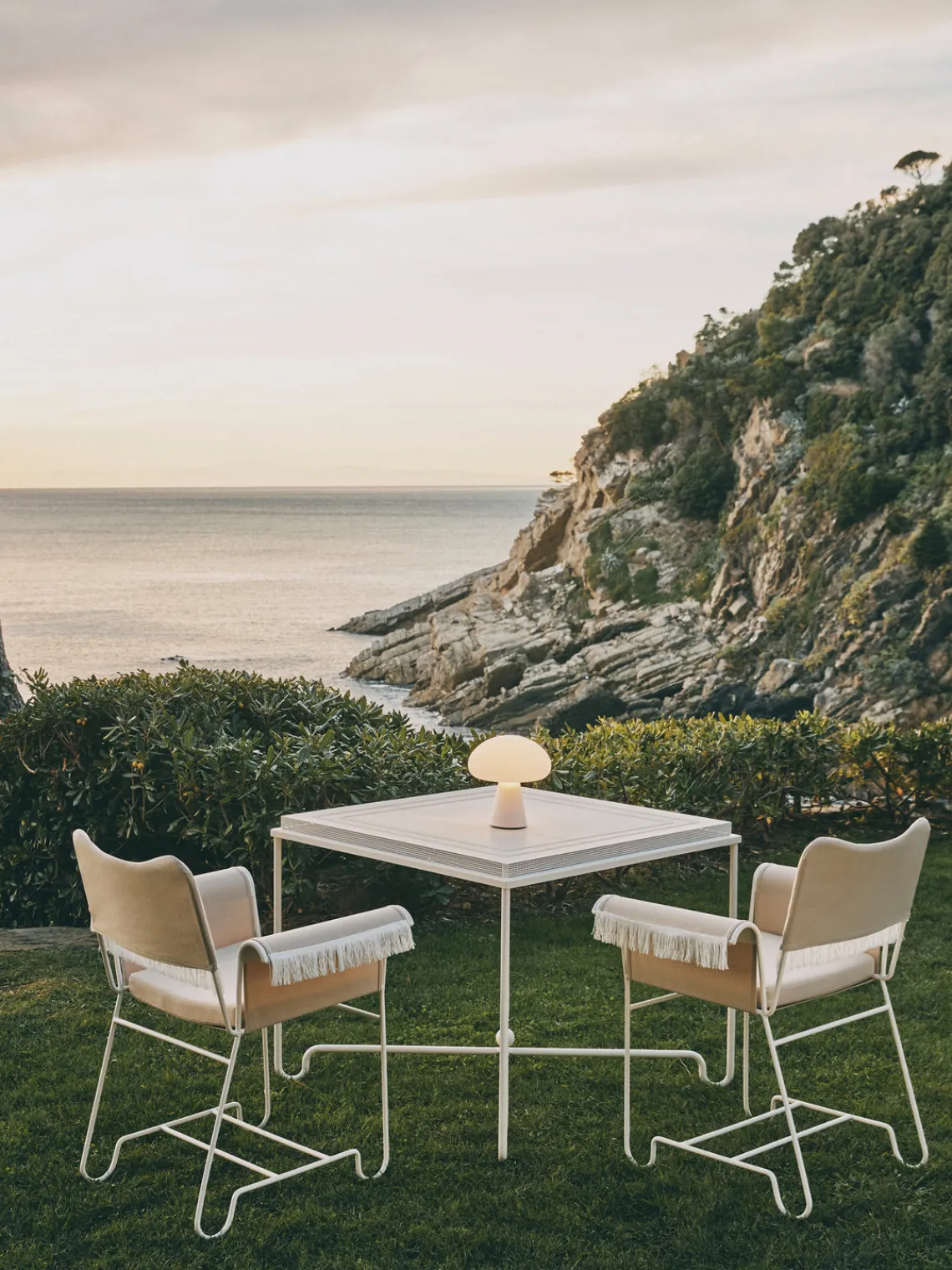 Sillas De Jardín|Sillas De JardíN>GUBI Silla de jardín con flecos Tropique Blanco, beige