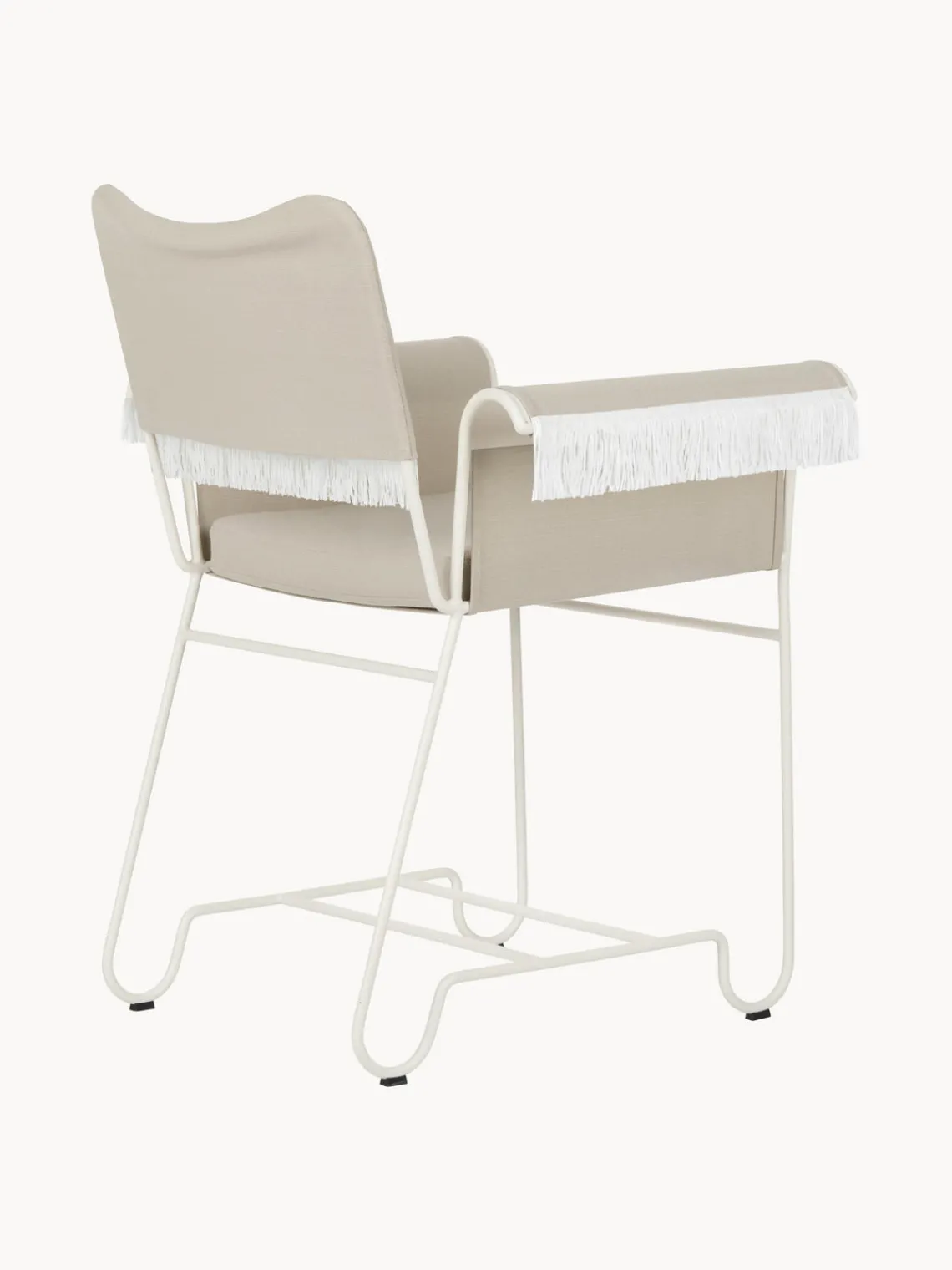 Sillas De Jardín|Sillas De JardíN>GUBI Silla de jardín con flecos Tropique Blanco, beige