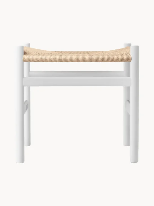 Discount Silla de madera con asiento tejido a mano CH36 Pufs Y Otomanos|Pufs Y Otomanos
