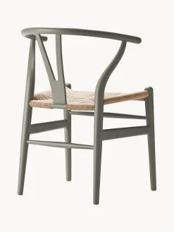 New Silla de madera con asiento tejido a mano CH24 Sillas
