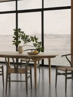 New Silla de madera con asiento tejido a mano CH24 Sillas