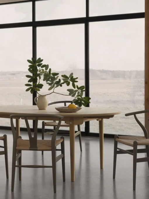 New Silla de madera con asiento tejido a mano CH24 Sillas