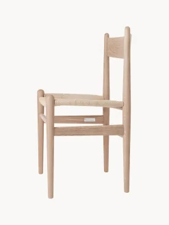 Sillas></noscript>Carl Hansen & Søn Silla de madera con asiento tejido a mano CH36 Madera de haya pintada en terracota, beige