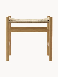 Sale Silla de madera con asiento tejido a mano CH36 Pufs Y Otomanos|Pufs Y Otomanos