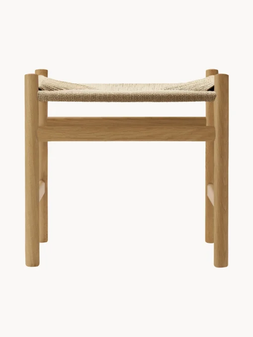 Sale Silla de madera con asiento tejido a mano CH36 Pufs Y Otomanos|Pufs Y Otomanos
