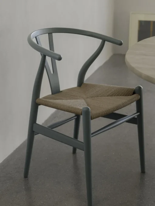 Sillas De Madera|Sillas>Carl Hansen & Søn Silla de madera con asiento tejido a mano CH24 Madera de haya pintada en azul claro, beige