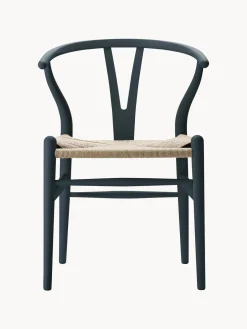 Outlet Silla de madera con asiento tejido a mano CH24 Sillas De Madera|Sillas