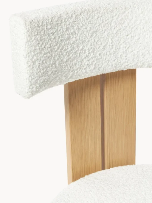 Discount Silla de madera con tapizado bouclé Katya Sillas