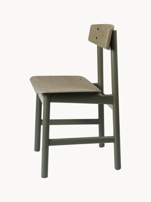 Sillas De Madera|Sillas>Mater Silla de madera Consciouos Greige, verde oliva