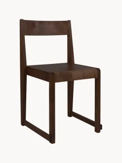 Sillas De Madera|Sillas>FRAMA Silla de madera de abedul 01 Madera de abedul lacada en oscuro