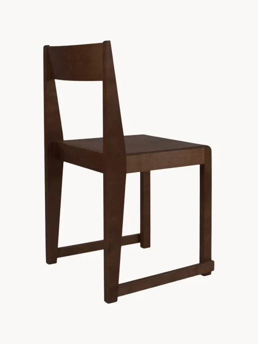 Sillas De Madera|Sillas>FRAMA Silla de madera de abedul 01 Madera de abedul lacada en oscuro