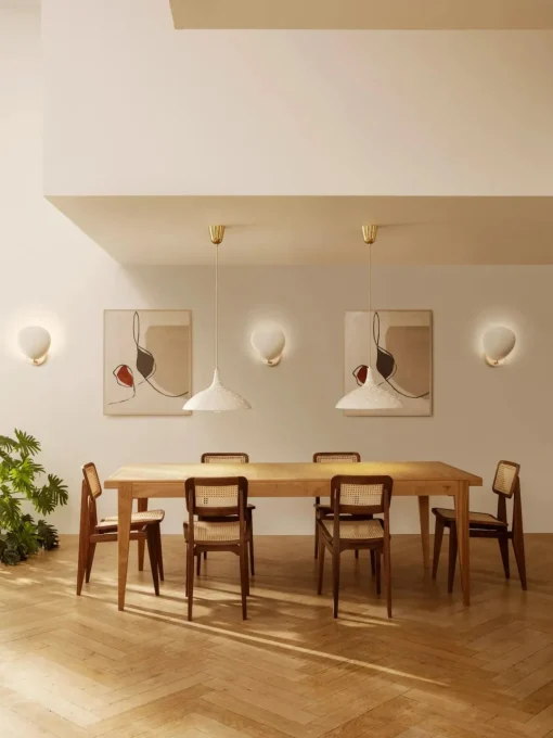 Sillas De Madera|Sillas>GUBI Silla de madera de nogal con tejido vienés C-Chair Madera de nogal, beige claro
