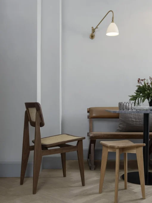 Sillas De Madera|Sillas>GUBI Silla de madera de nogal con tejido vienés C-Chair Madera de nogal, beige claro
