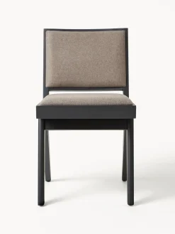 Sillas De Madera|Sillas></noscript>Westwing Collection Silla de madera tapizada Sissi Tejido greige, negro